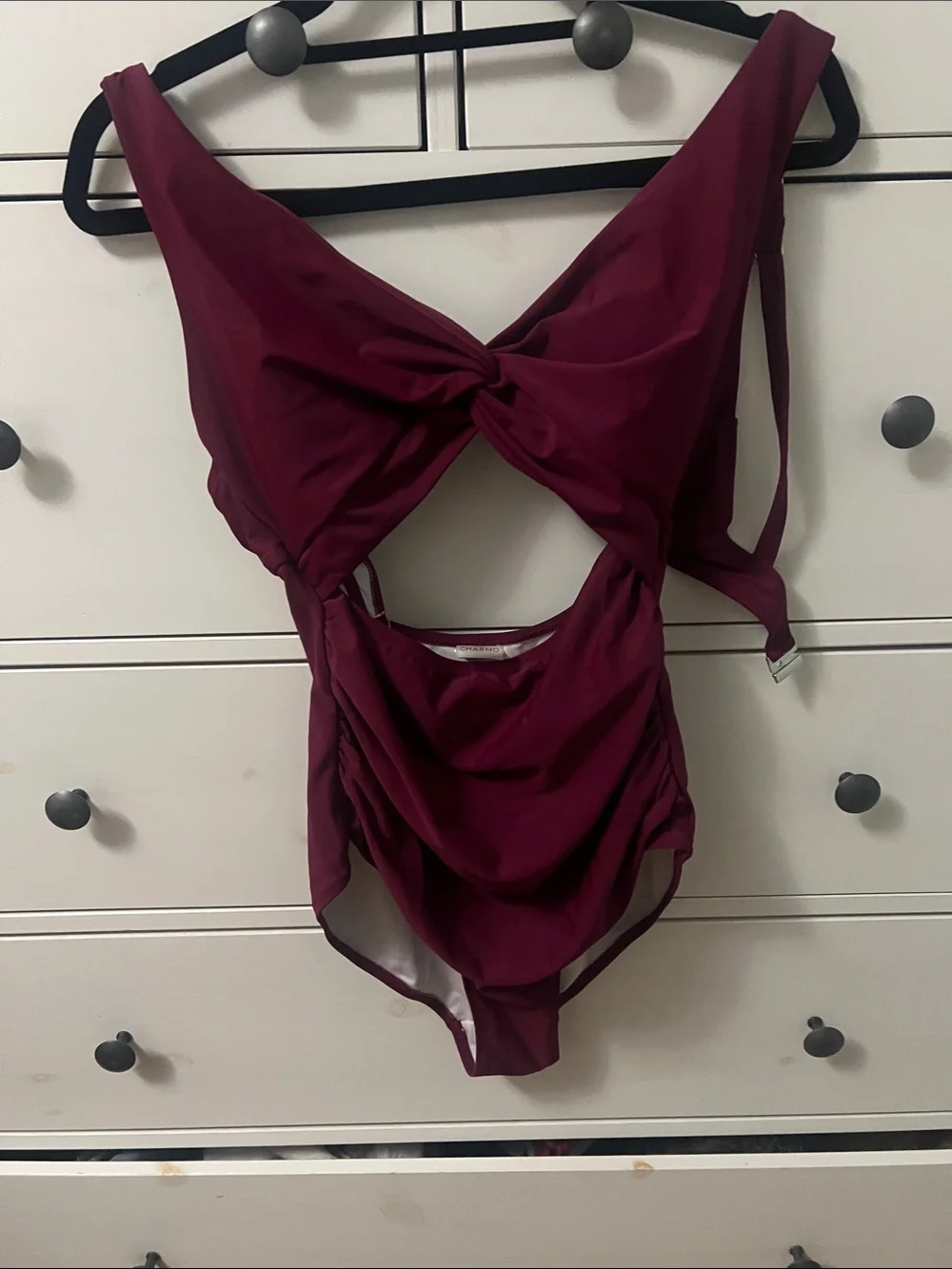 Women's Twist-Front One-Piece Swimsuit - Burgundy